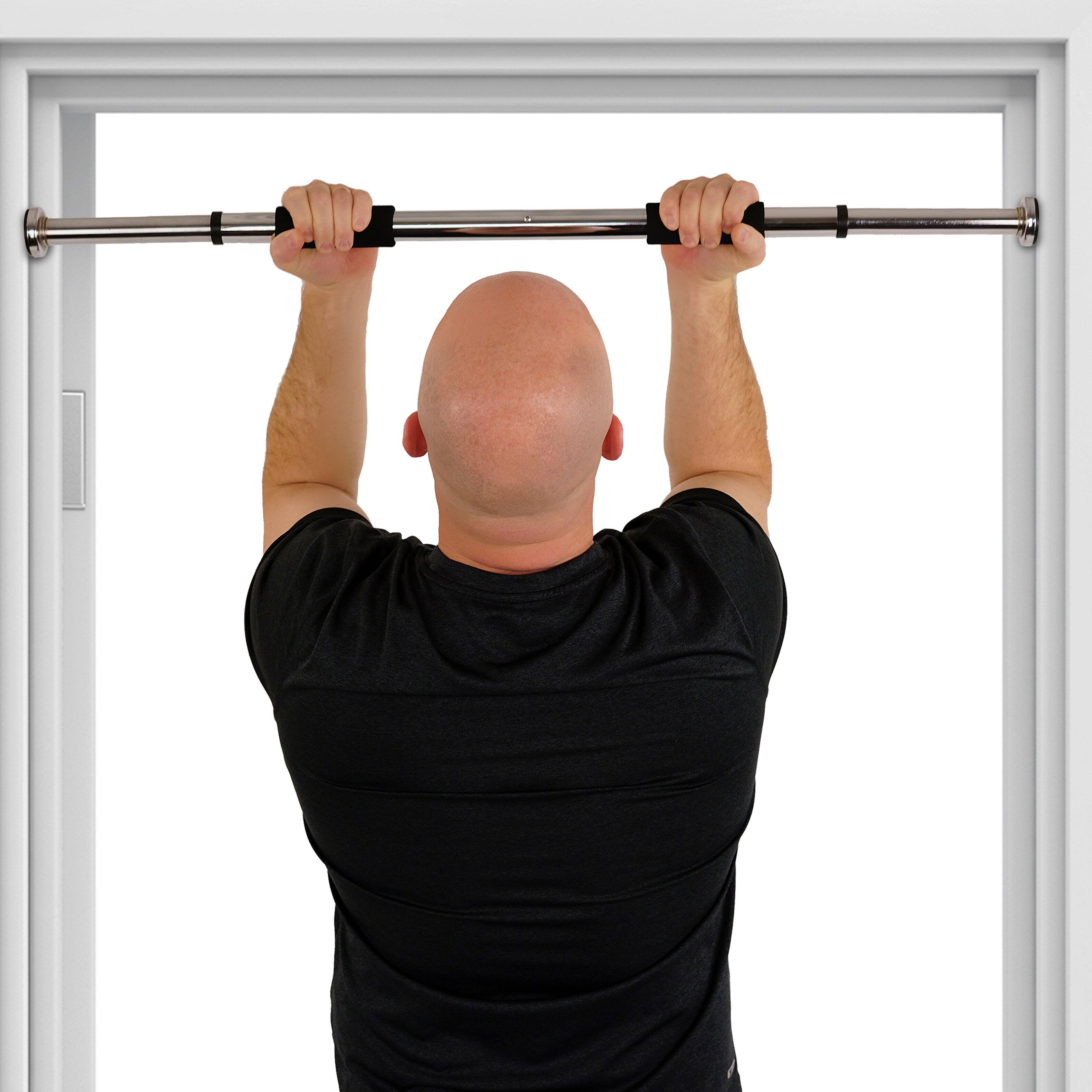 Alt View 1. Sunny Health & Fitness - Adjustable Doorway Pull Up Bar – Chin Up Bar - Steel.