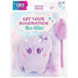 Make It Real - 3C4G: Imagination Land Wild Style Plush Journal & Pen - 192 Pages, 6+