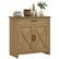 Front. Homcom - Farmhouse Sideboard Buffet Cabinet, Barn Door Coffee Bar Cabinet with Drawer and Adjustable Shelf for Living Room - Natural Wood.