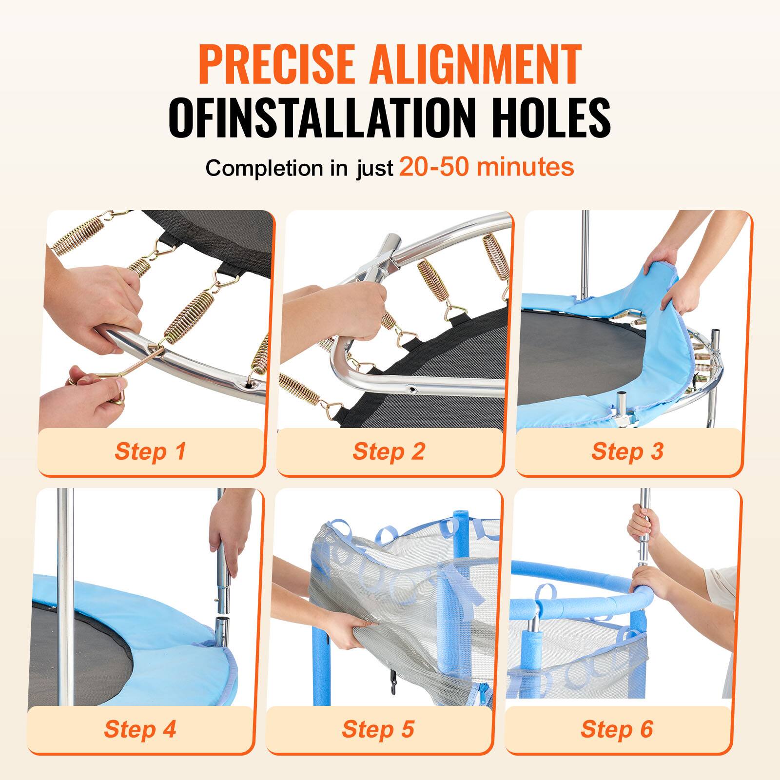 PRECISE ALIGNMENT OF INSTALLATION HOLES
Completion in just 20-50 minutes
Step 1
Step 2
Step 3
Step 4
Step 5
Step 6