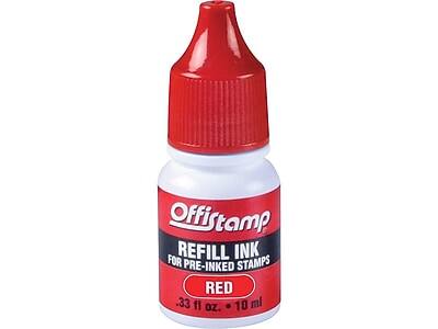 Offistamp  
REFILL INK FOR PRE-INKED STAMPS  
RED  
.33 fl oz. • 10 ml