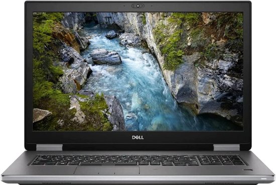 Front. Dell - Precision 7740 17.3" Refurbished Laptop - Intel 9th Gen Core i7 with 64GB Memory - NVIDIA Quadro RTX 3000 - 2TB SSD - Silver.