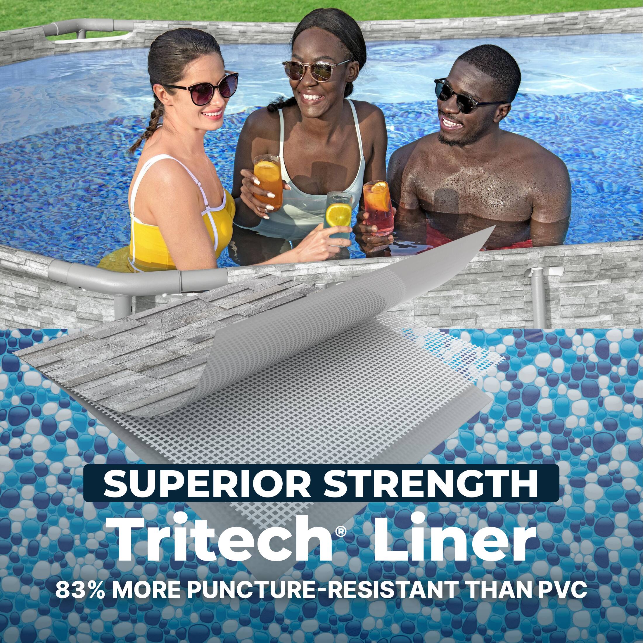 SUPERIOR STRENGTH
Tritech® Liner
83% MORE PUNCTURE-RESISTANT THAN PVC