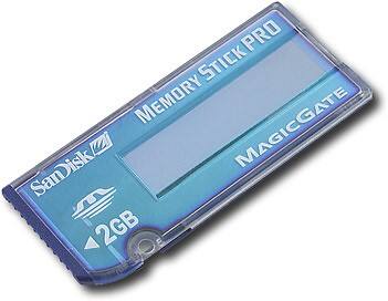 Angle Standard. SanDisk - 2.0GB Memory Stick PRO.