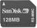 Front Standard. SanDisk - 128MB Reduced Size MultiMediaCard.