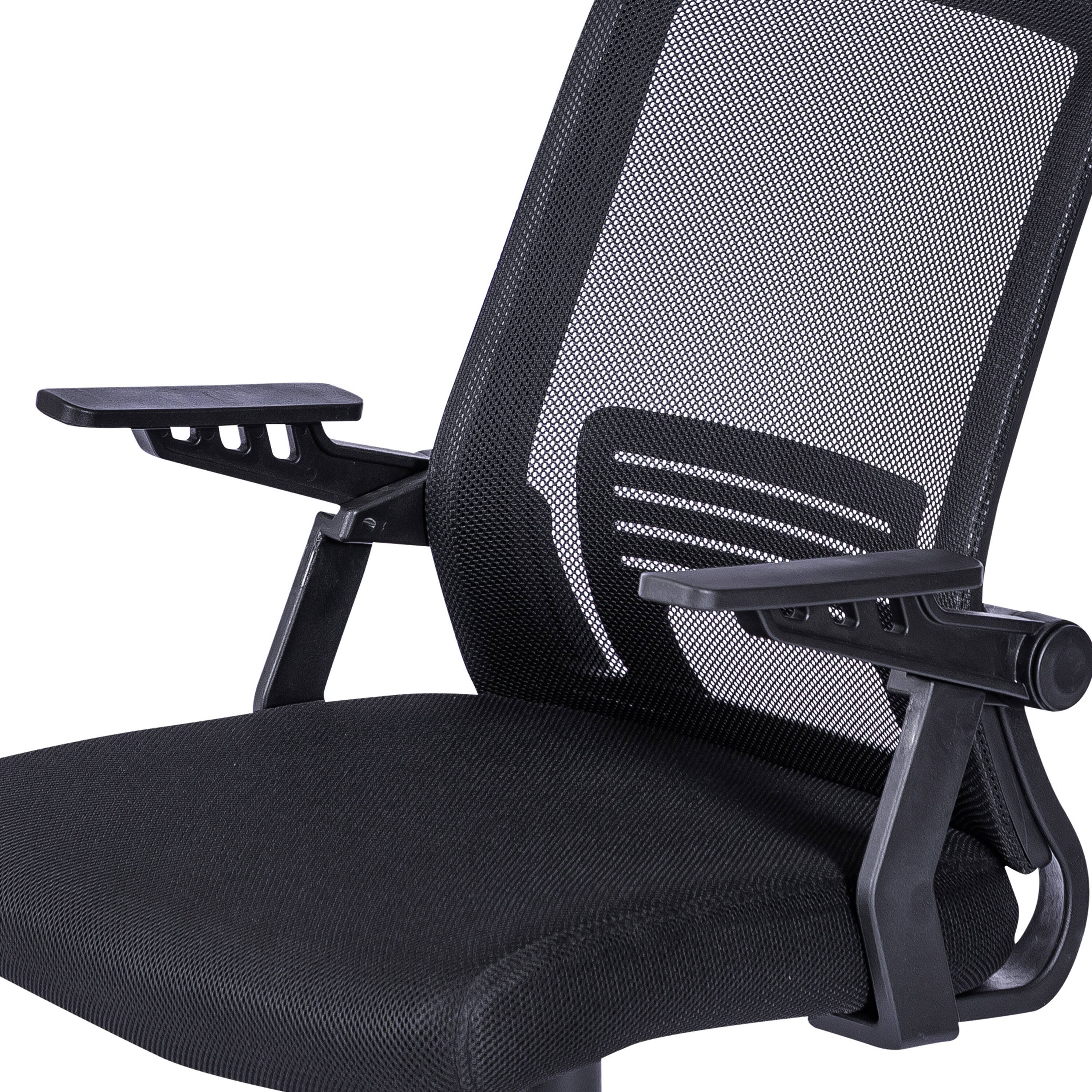 Back. Forest'nSky - Techni Mobili Comfort Ergonomic Office Chair – Adjustable Mesh, Black - Black.