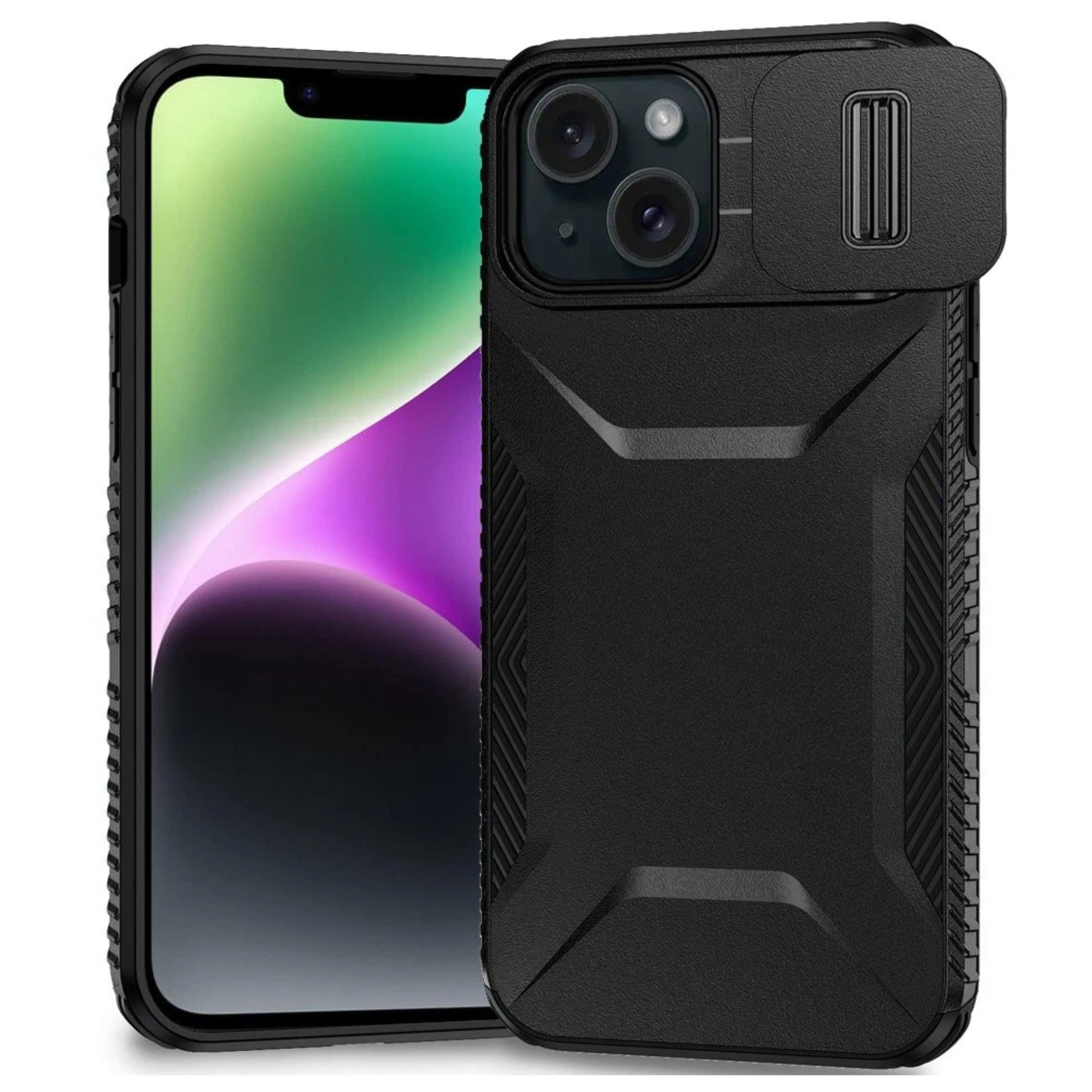 Kitcheniva - Premium Rugged Grip Case With Tempered Glass For iPhone 14 - Black price history on PriceWatchPro