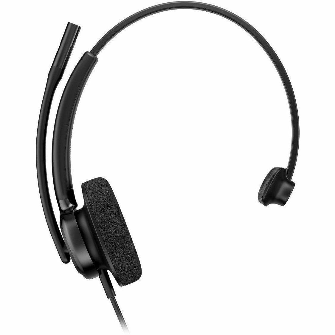 Alt View 5. Poly - Poly Mission 415 Monaural USB Wired Headset Classic - Microsoft Teams Certification - Mono - USB, USB Type A, USB Type C - Black.