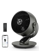 Dreo - Smart Desk Fan,Powerful 70 ft Whole Room Air Circulator Fan, 120°+90°oscillating fans with Voice Control,12H Timer - Gray - Front_Zoom