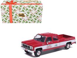 1976 GMC Sierra Grande K2500 Wideside Truck "St. Nick's Christmas Tree Farm" Red with White 1/64 Model Car by IXO Models