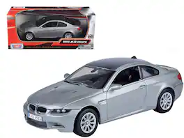 BMW M3 Coupe Metallic 1/24 Diecast Model Car by Motormax - Gray