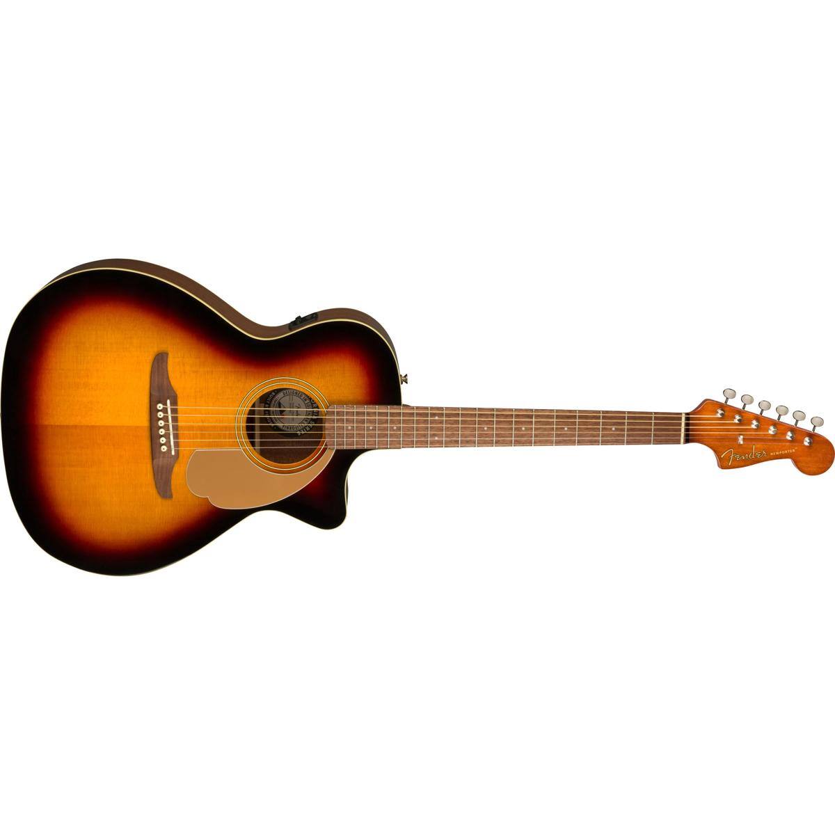 Alt View 2. Fender - Fender Newporter Player Acoustic Electric Guitar, Walnut Fingerboard, Sunburst.