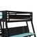 Alt View 6. Anysun - Full Size Bunk Bed with Two Built-In Gaming Desks, USB Desktop Ports & Pegboard Organizer, Gaming Bunk Frame for Gamer - Blue.