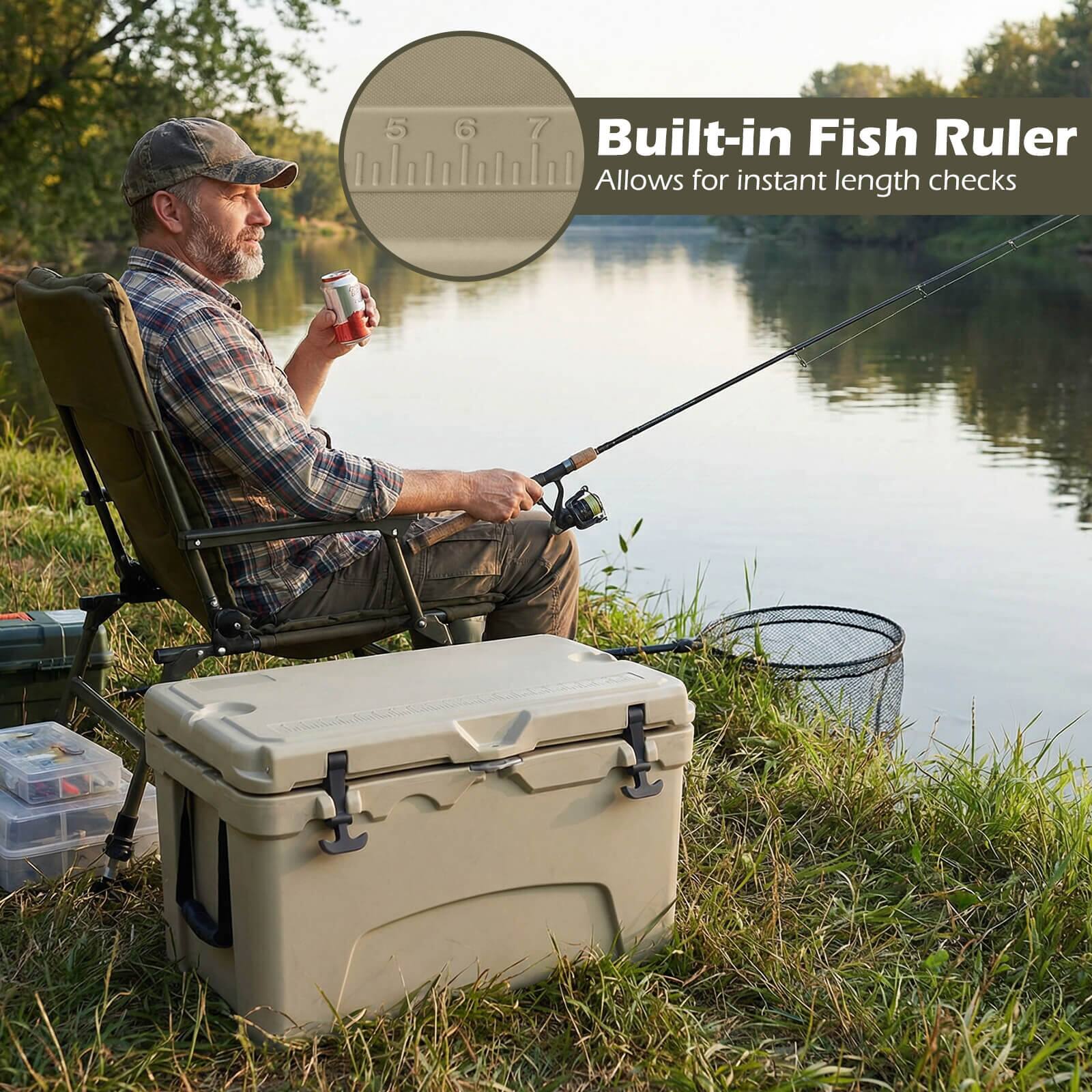 567 5 6 7 Built-in Fish Ruler Allows for instant length checks

Built-in Fish Ruler
Allows for instant length checks