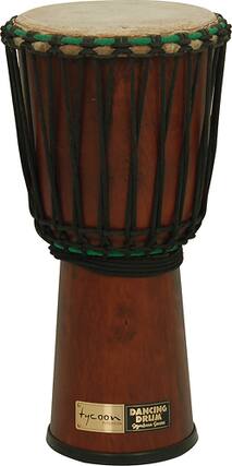 Front. Tycoon Percussion - Dancing Drum Signature Series 9" Siam Oak Djembe - Brown.