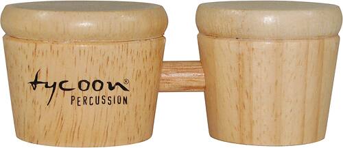 Front. Tycoon Percussion - Bongo Skin Shaker - Brown.