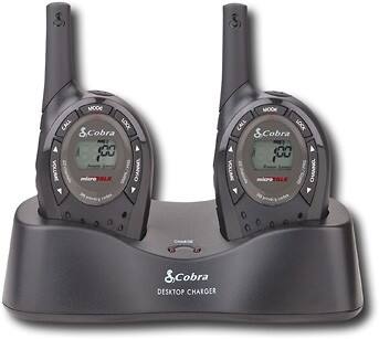 Front Standard. Cobra - 8-Mile, 22-Channel FRS/GMRS 2-Way Radios (Pair).