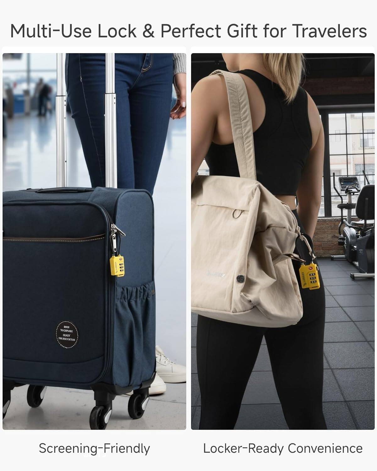 Multi-Use Lock & Perfect Gift for Travelers

Screening-Friendly

Locker-Ready Convenience