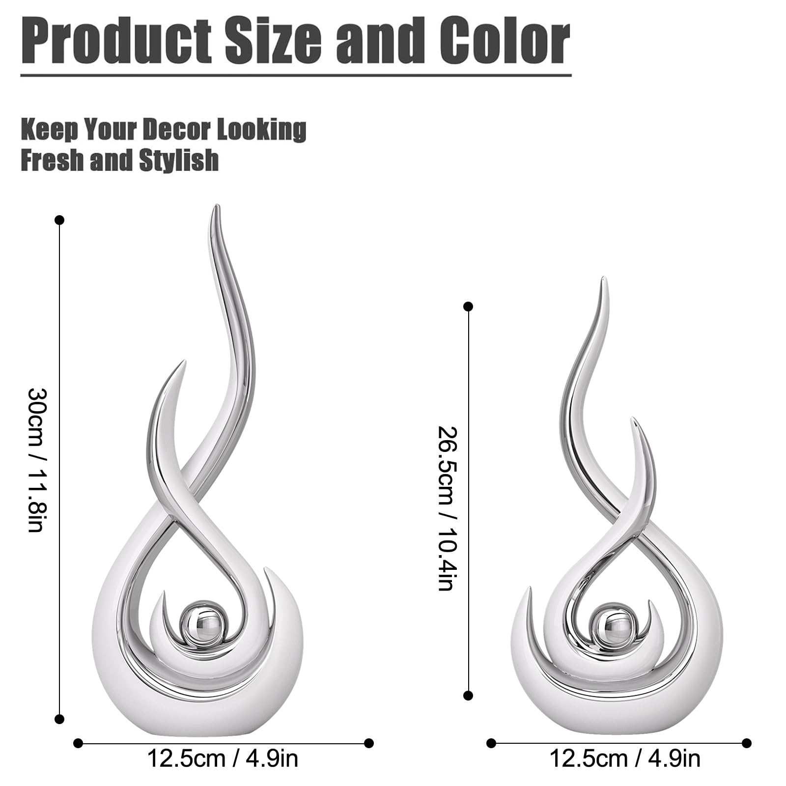 Product Size and Color

Keep Your Decor Looking Fresh and Stylish

- 30cm / 11.8in
- 26.5cm / 10.4in
- 12.5cm / 4.9in