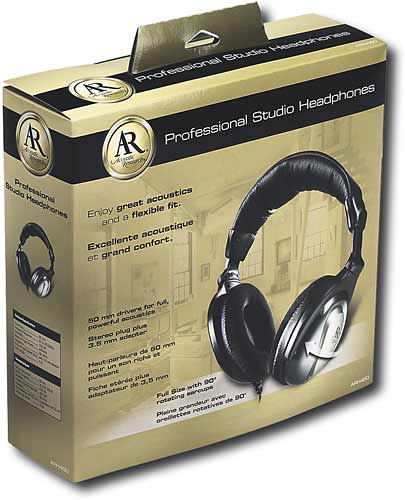 Angle Standard. Acoustic Research - Professional Studio Headphones.