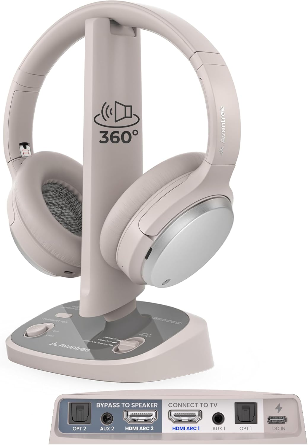 360 Avantree REC2 CAOs

Avantree BYPASS TO SPEAKER
- OPT 2
- AUX 2
- HDMI ARC 2

CONNECT TO TV
- HDMI ARC 1
- AUX 1
- OPT 1
- DC IN