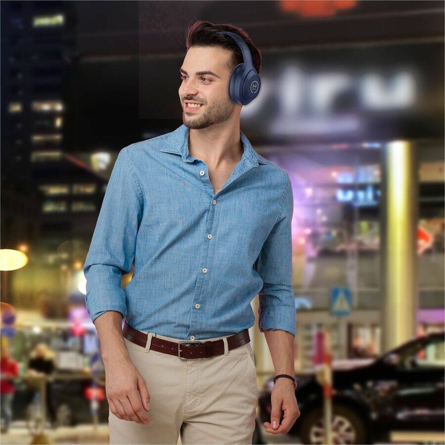 Alt View 5. Morpheus 360 - Morpheus 360 Comfort Plus Wireless over ear Headphones Bluetooth 5.4 HP6500L - HiFi Stereo - Mini-phone 3.5mm - Blue.