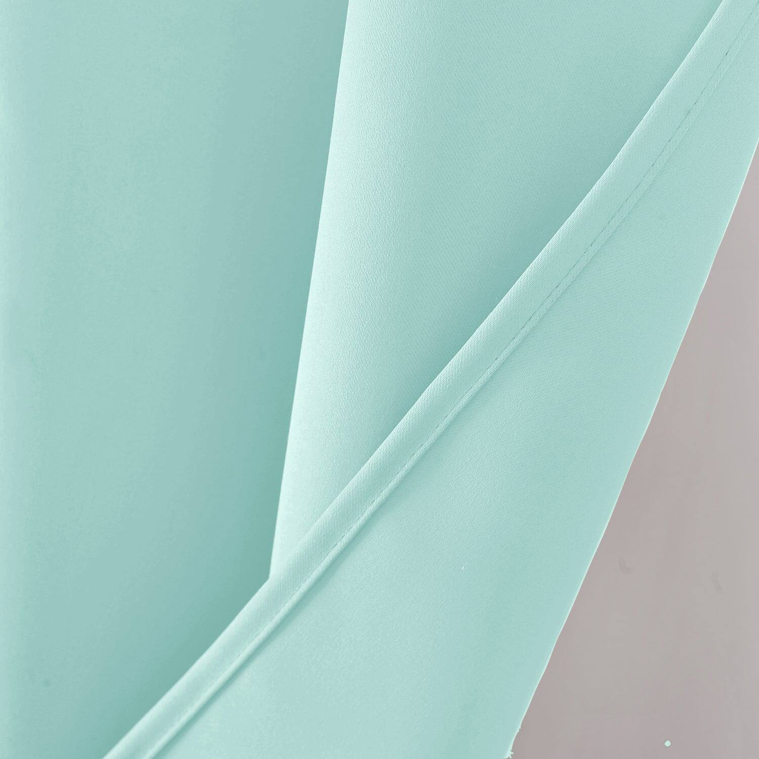 Left. RT Designers Collection - RT Designers Collection 100% Polyester 250 GSM Riley 100% Blackout Grommet Panel 54" x 45" Blue - Blue.