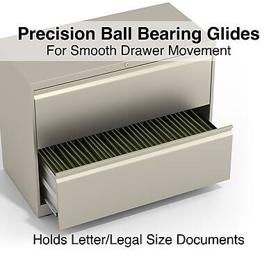 Precision Ball Bearing Glides  
For Smooth Drawer Movement  

Holds Letter/Legal Size Documents