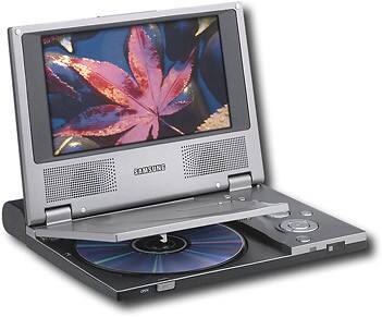 Angle Standard. Samsung - 7" Widescreen LCD Portable DVD Player w/MP3 Playback & JPEG Viewer.