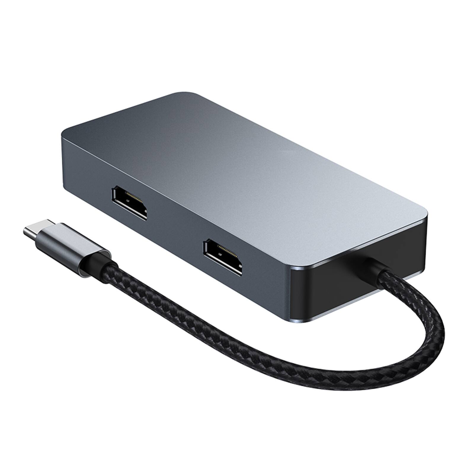 Alt View 8. Topteng - 7-in-1 USB C Hub with Dual 4K HDMI - 100W PD Charging, 3xUSB 3.0 Ports, USB-C Data, Aluminum for Laptop.