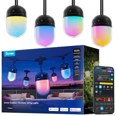 Govee 32.8ft Outdoor Chromatic String Lights, IP67 Waterproof Govee 32.8ft Outdoor Chromatic String Lights, IP67 Waterproof