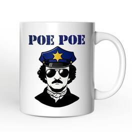 OrnamentallyYou - Police Edgar Allan Poe Poe Mug, Funny Gift - White