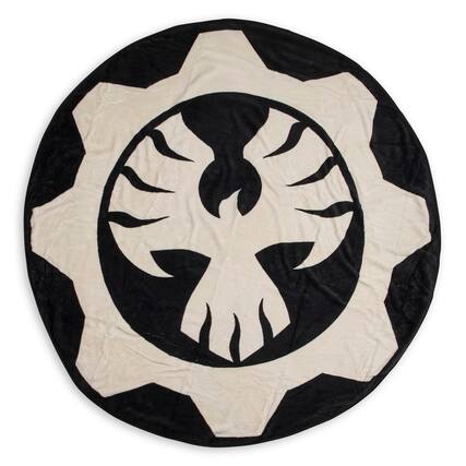 Front. Just Funky - Gears of War Phoenix Omen Round Fleece Throw Blanket - 60” - Black.