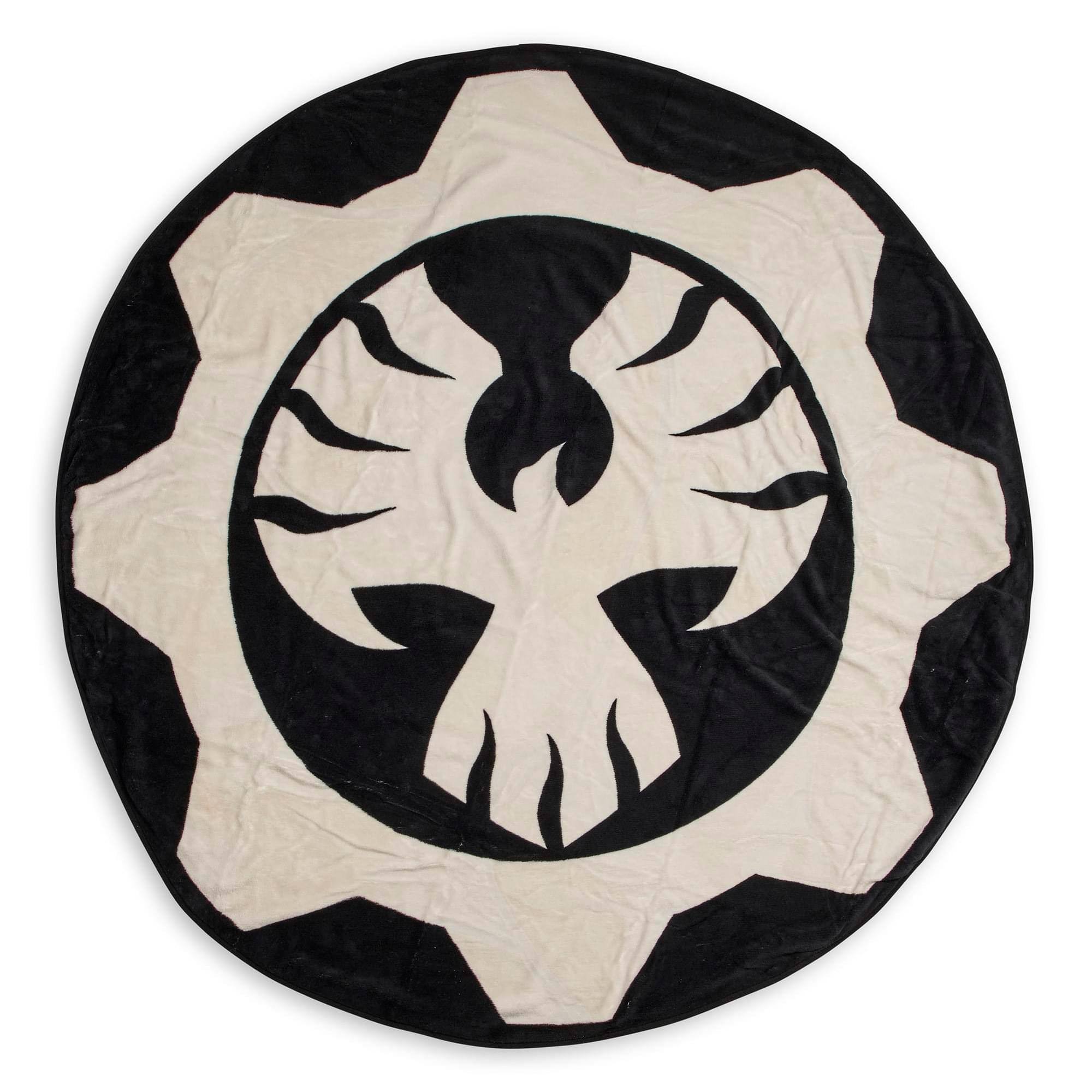 Front. Just Funky - Gears of War Phoenix Omen Round Fleece Throw Blanket - 60” - Black.
