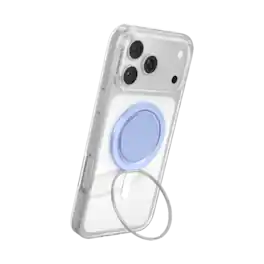 PopSockets - Low-Pro Grip for MagSafe, Ultra-Thin Magnetic Phone Grip with Kick-Out Stand - Blue Aura