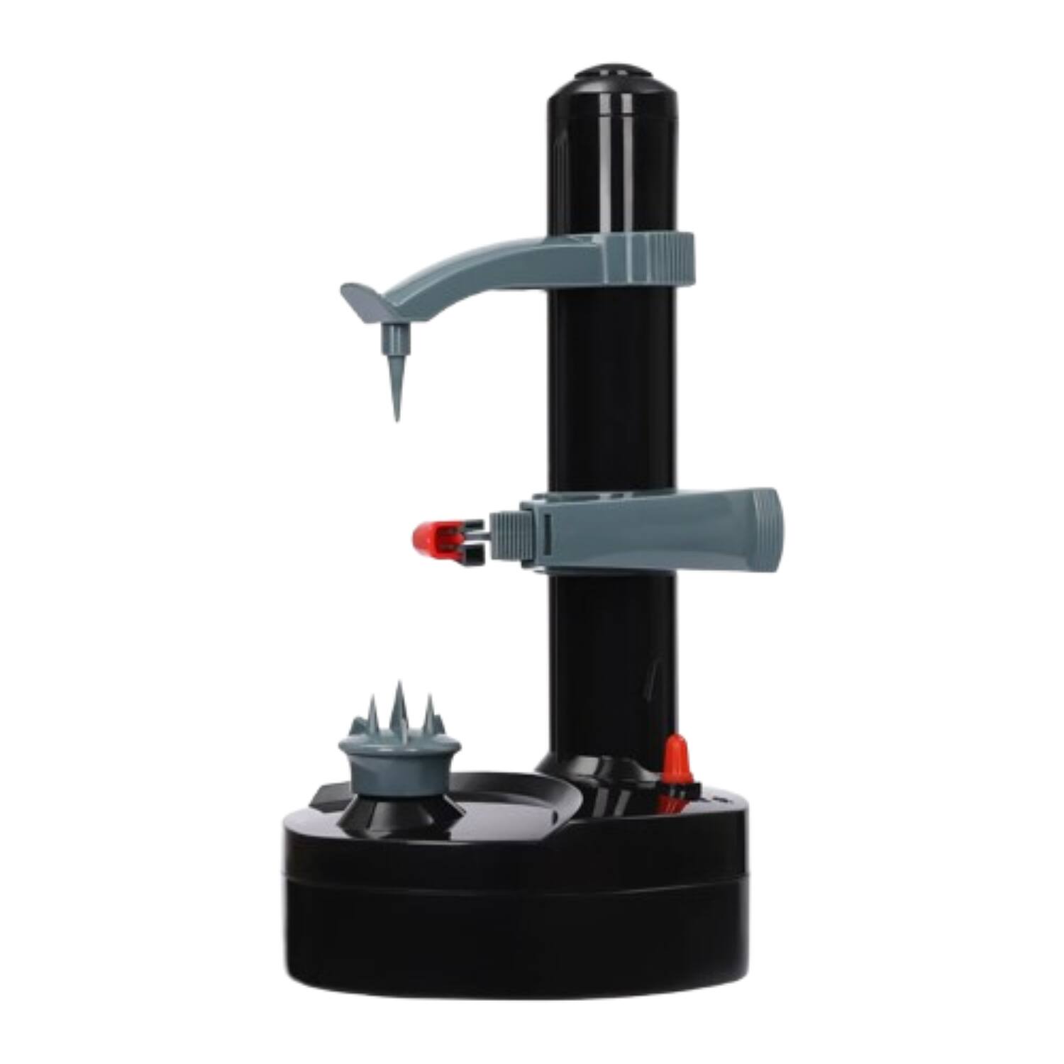 Front. Home Collection - Commercial Electric Fruit and Vegetable Peeler, Automatic Potato Apple Pear Skin Peeling Machine - Black, Blue.