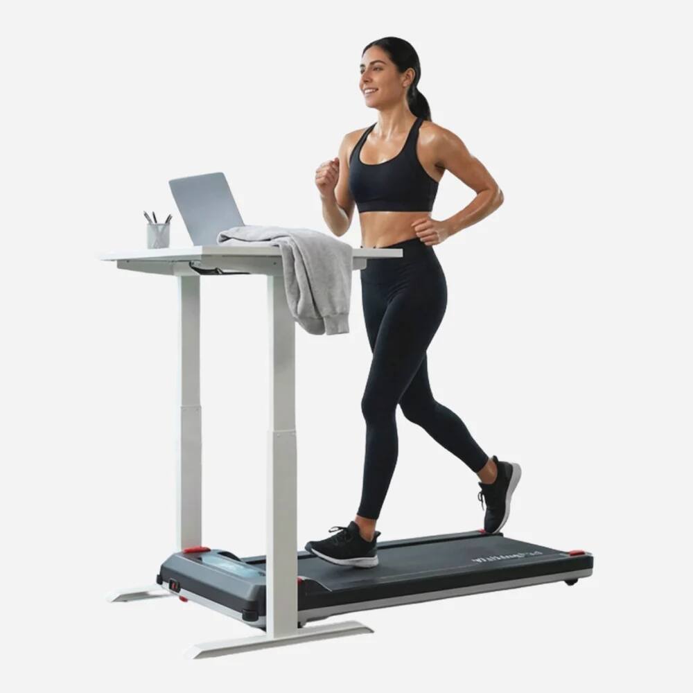 Alt View 4. WalkingPad - WALKINGPAD DOUBLE-SIDED TREADMILL WITH 5% INCLINE - Black and white.