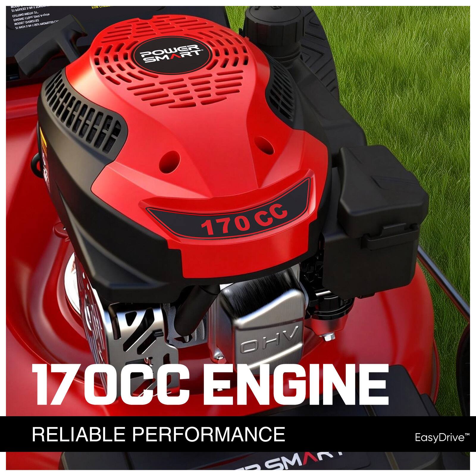 POUCES 1-94 a MIDOK you CALUPO agor NO  EMOVE DARISIES wober 19th an MONITED D  ONE

EDB

POWER SMART

170 CC

DHV 170CC ENGINE RELIABLE PERFORMANCE EasyDrive SMART