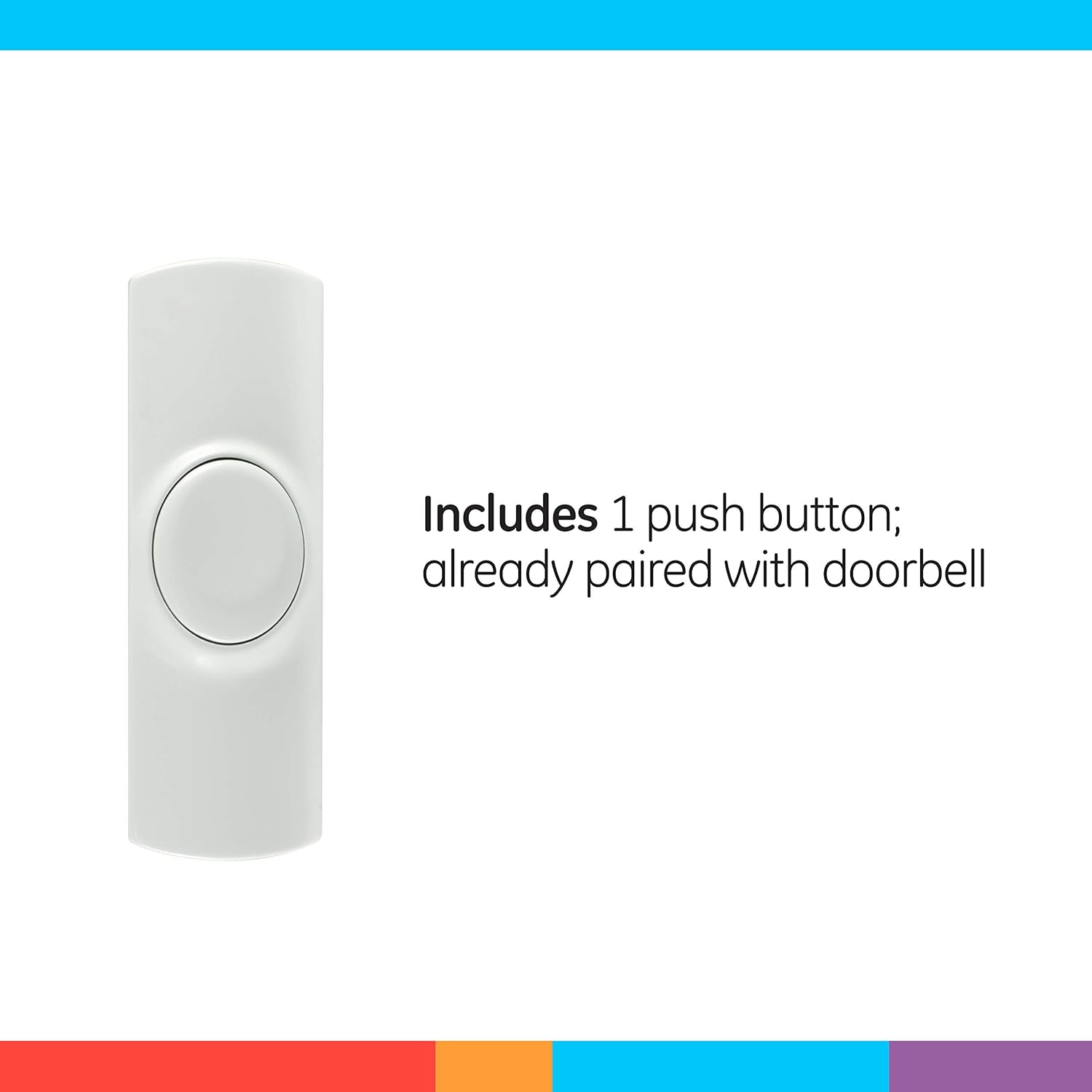 Includes 1 push button; already paired with doorbell