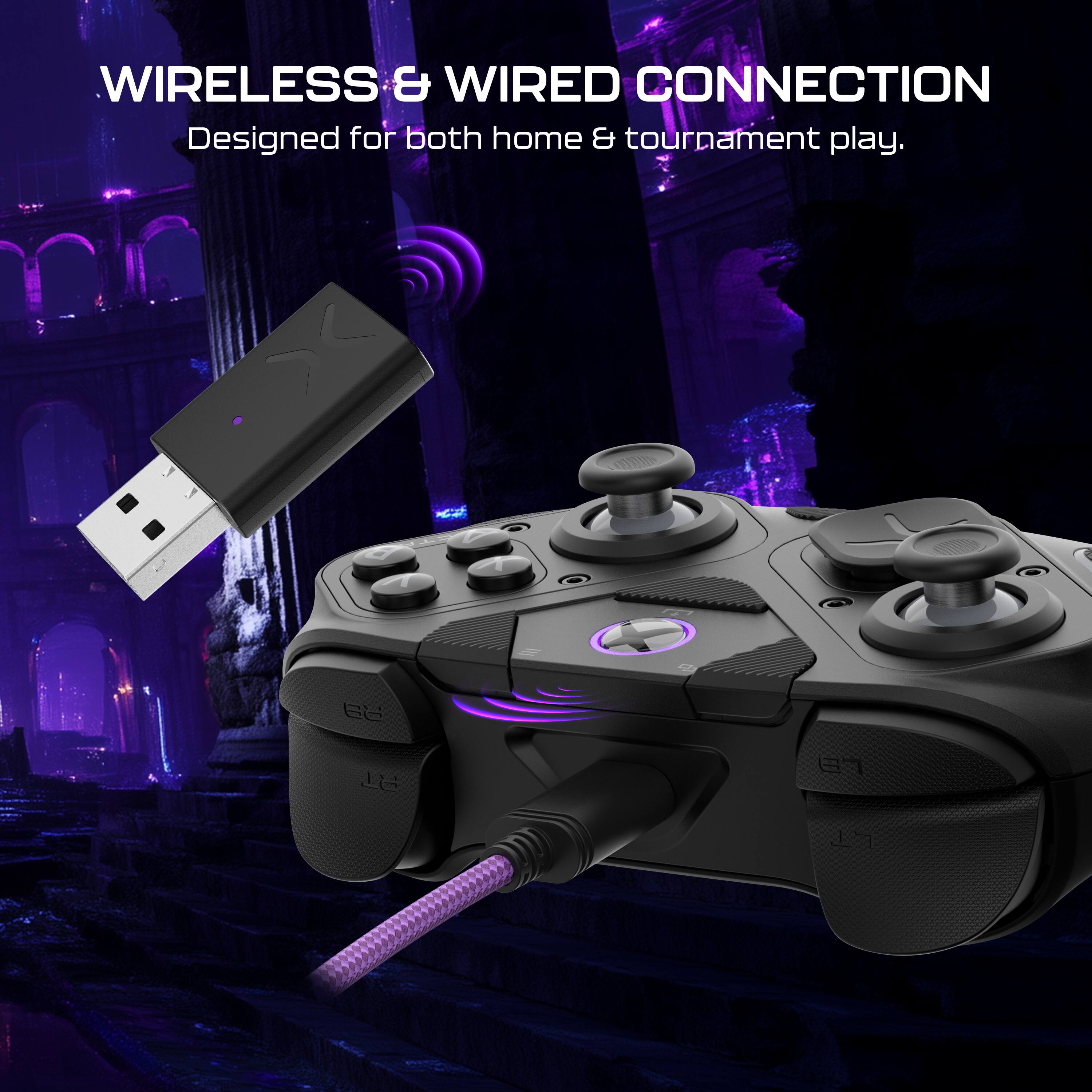 WIRELESS & WIRED CONNECTION
Designed for both home & tournament play. 70 0 6C L LE LT