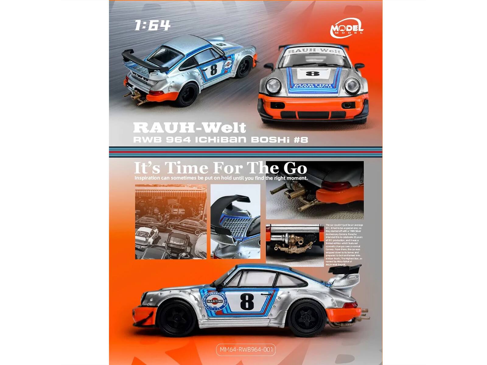 1:64 MODEL RAUH-Welt 8 B RAUH-Welt RWB 964 ICHiBaN BOSHi #8

It's Time For The Go

Inspiration can sometimes be put on hold until you find the right moment.

- k - - M 1pm - - FE 1 - Punsha tara t . caau . yas a - - and E - Eotar - - SUe ch.a - - tanes Tos ten -- ... - . - Ime - - tde - - - - -. Sap 1O MARTENI 8 MM64-RWB964-001