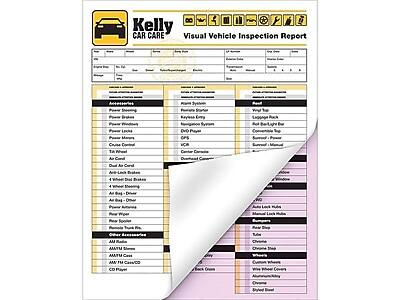 Kelly Car Care  
Visual Vehicle Inspection Report

**General Information**  
- Date: [Date]  
- Time: [Time]  
- Technician: [Technician Name]  
- Customer: [Customer Name]  
- Vehicle: [Vehicle Make] [Model] [Year]  
- VIN: [VIN]  
- Mileage: [Mileage]  
- Inspection Type: [Type]  
- Inspection Date: [Date]  
- Inspection Time: [Time]  
- Inspection Location: [Location]  

**Inspection Details**  
- Exterior: [Condition]  
- Interior: [Condition]  
- Engine: [Condition]  
- Transmission: [Condition]  
- Brakes: [Condition]  
- Suspension: [Condition]  
- Electrical: [Condition]  
- Tires: [Condition]  

**Exterior**  
- Paint: [Condition]  
- Bumpers: [Condition]  
- Glass: [Condition]  
- Trim: [Condition]  
- Wheels: [Condition]  
- Tires: [Condition]  
- Lights: [Condition]  
- Mirrors: [Condition]  
- License Plate: [Condition]  
- Roof: [Condition]  
- Antennas