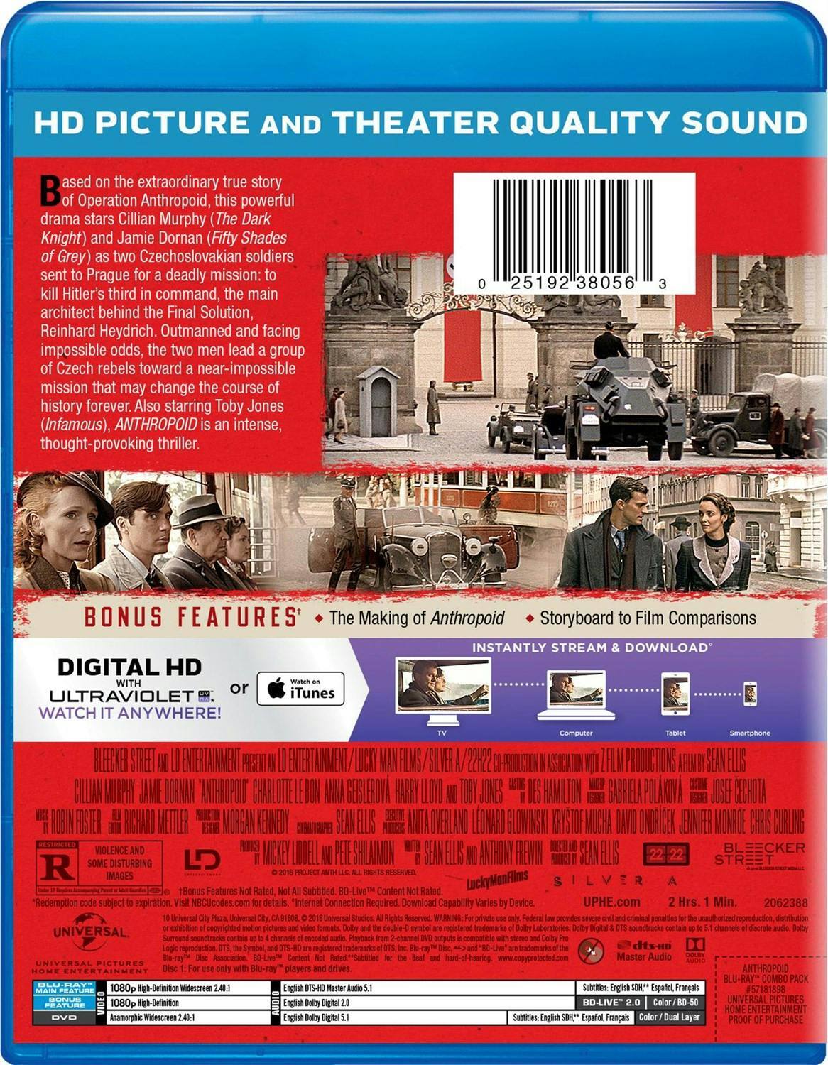 Angle. Anthropoid (DVD + Digital) [Blu-ray].