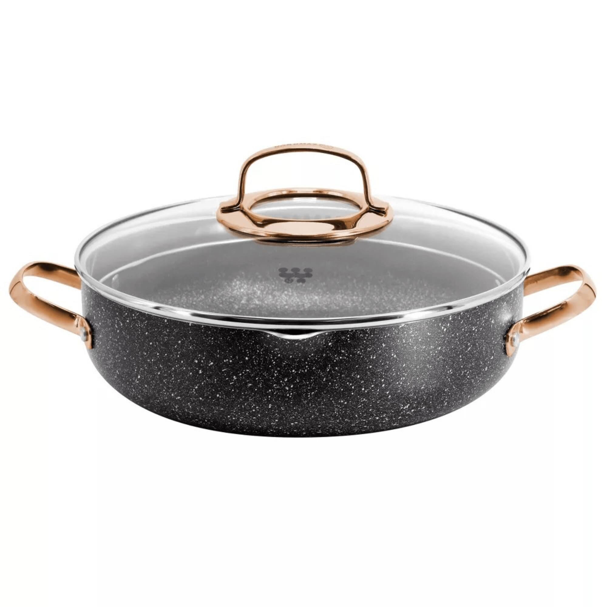 Alt View 5. Korkmaz - 7 Piece Non Stick Aluminum Cookware Set - Rose Gold.