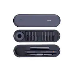 Front. Topteng - Mini Electric Screwdriver with 30 S2 Bits - 0.35N.m Torque, 3 Gears, 360° LED, Magnetic Storage for Phone/Laptop Repair.