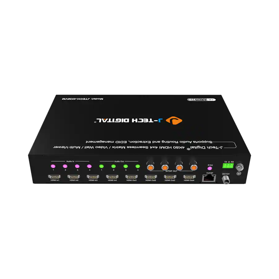 J Tech Digital 4K 60Hz 4x4 HDMI Matrix Switch with Audio De Embedding Black JTECH-4KM44A - Best Buy J Tech Digital 4K 60Hz 4x4 HDMI Matrix Switch with Audio De Embedding Black JTECH-4KM44A - Best Buy
