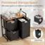 Partitioned Storage Space: Offer ample space to sort different colors clothes and other items. Wide Tabletop: 18L, 2 Medium Baskets: 39L, Large Basket: 39L.
