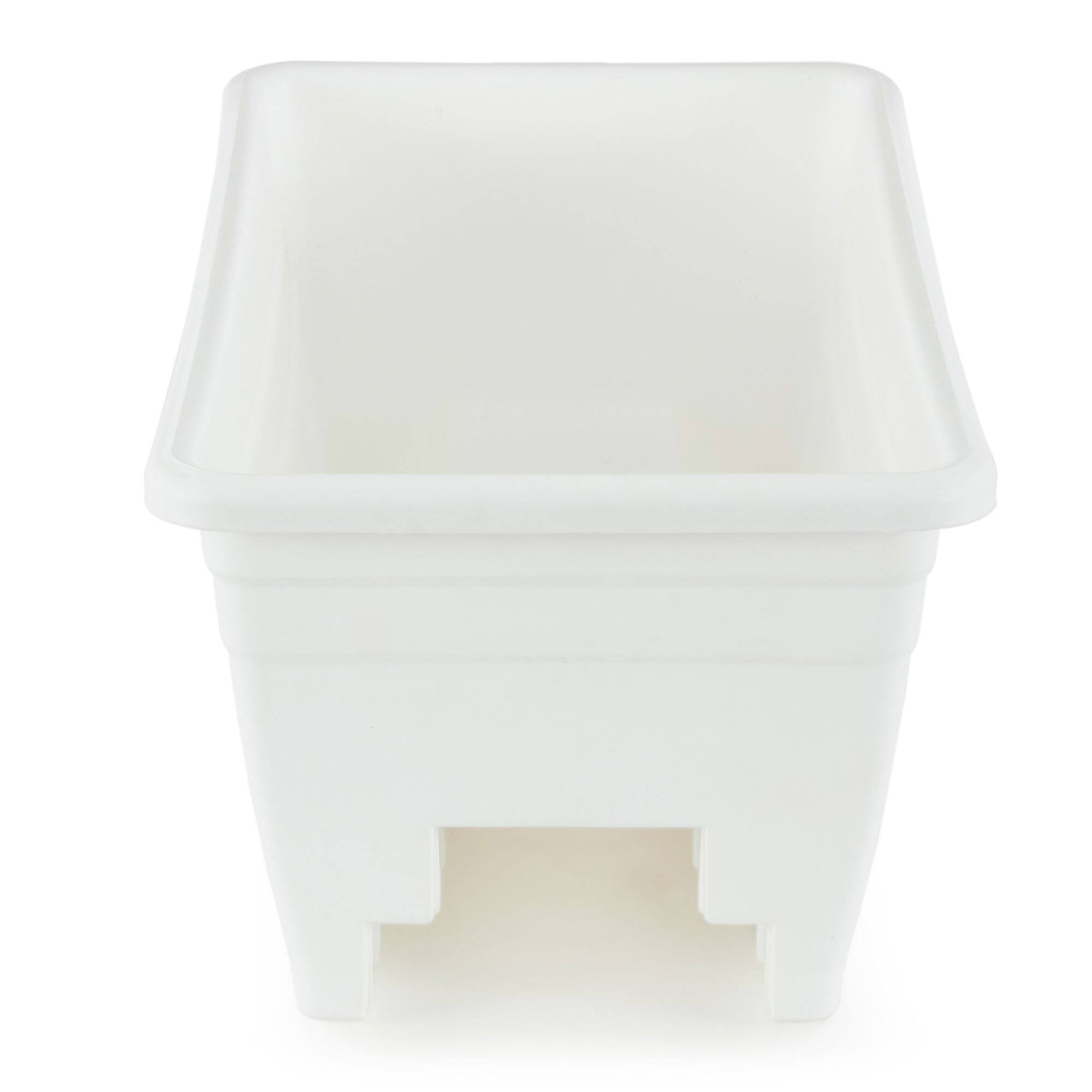 Alt View 8. The HC Companies - HC Companies 24 Inch Deck Rail Box Planter with Drainage Holes, White (4 Pack) - White.