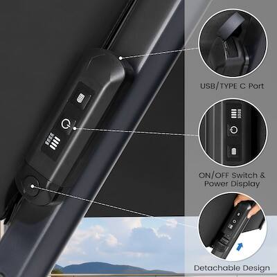 USB/TYPE C Port  
ON/OFF Switch & Power Display  
Detachable Design