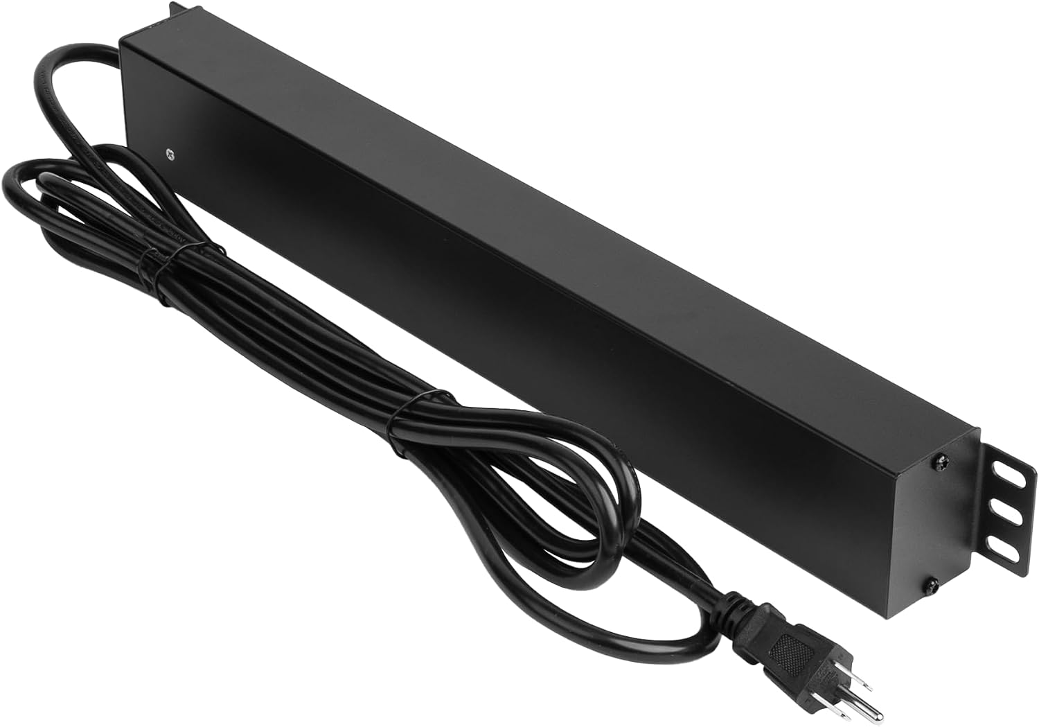 Angle. Gator - 6-Outlet Horizontal Rack Mount Power Strip, UL Approved 110v, 19-Inch Wide.